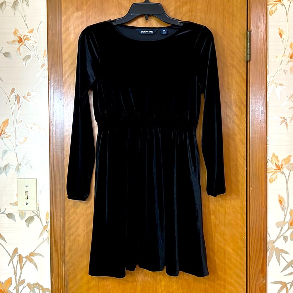 Lands’ End Girls Velvet Dress Sz M plus